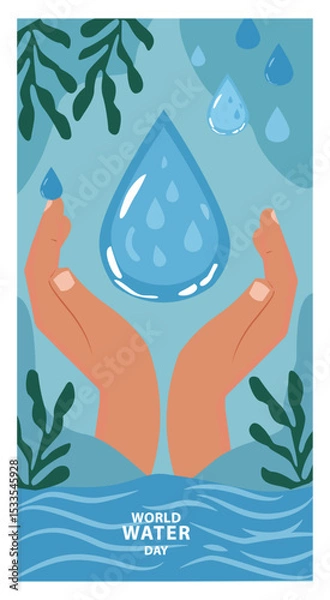 Obraz Water Day Conservation Vector Collection-02