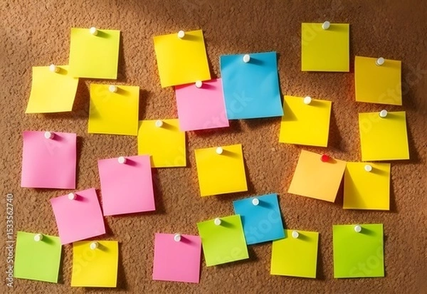 Fototapeta colorful sticky notes