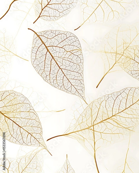 Fototapeta Highly detailed illustrations of various trees, leaves, grasses, and botanical elements, featuring realistic, minimalist, and abstract compositions on a white background.