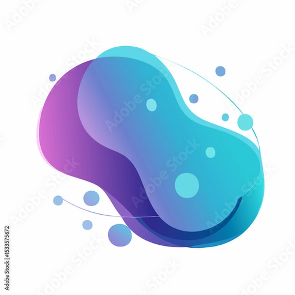 Fototapeta Edgy cyber blobs perfect for gaming promos.