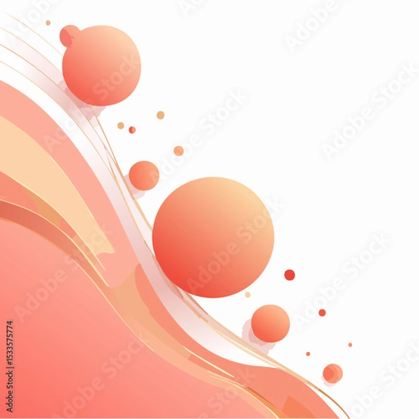 Fototapeta Luxe coral blobs for premium print spreads.