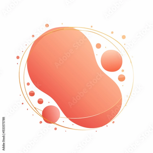 Fototapeta Luxe coral blobs for premium print spreads.