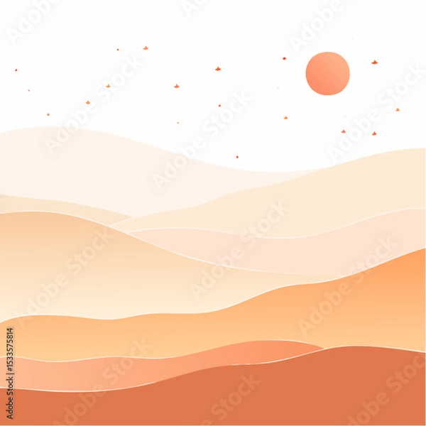 Fototapeta Earthy dusk blobs for travel or lifestyle brands.