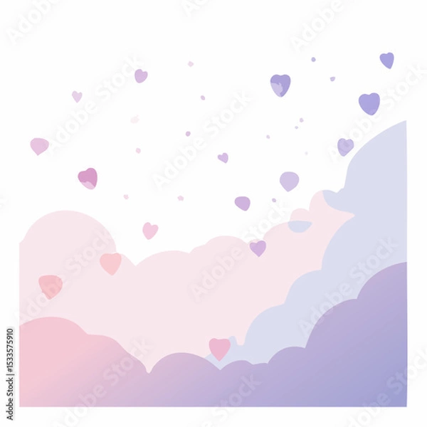 Fototapeta Soft lavender blobs for wellness or beauty posts.