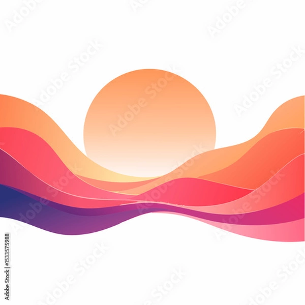 Fototapeta Hot sunset blobs that light up any poster.