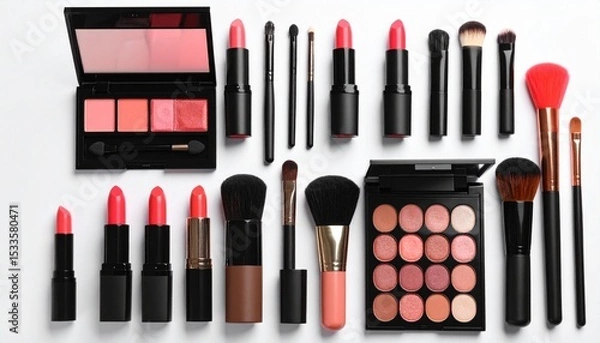 Obraz Professional Makeup Kit Lipsticks Eyeshadow Palettes and Brushes for Beauty