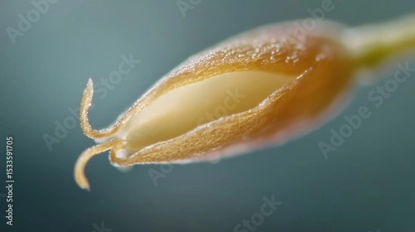 Fototapeta A close up view of a flower bud in detail
