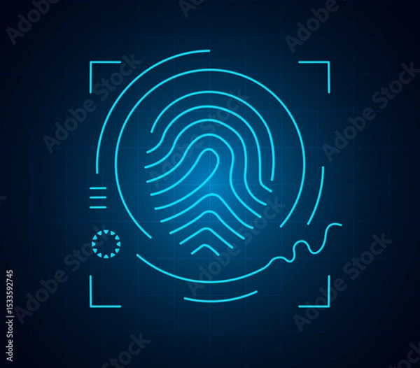 Fototapeta Futuristic Tech Interface Icons  AI, Cyber, Data Security Set