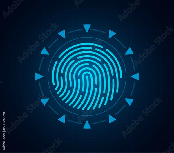 Fototapeta Futuristic Tech Interface Icons  AI, Cyber, Data Security Set