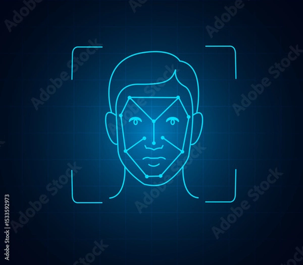 Fototapeta Futuristic Tech Interface Icons  AI, Cyber, Data Security Set