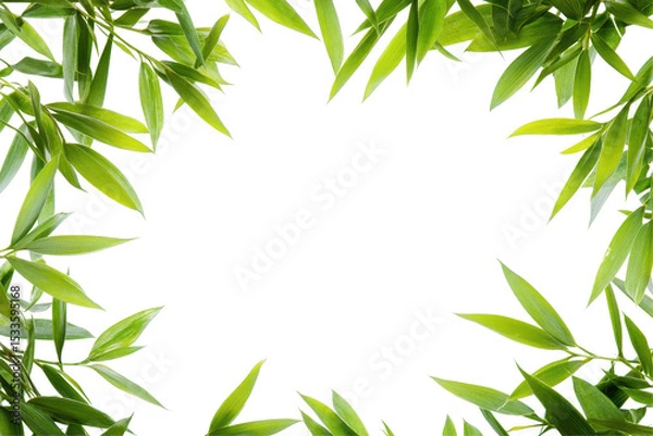 Obraz Vibrant crop field of wheat forming a border frame with green leaves creating a natural artistic touch