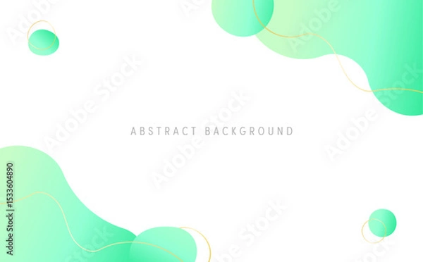 Fototapeta 流体シェイプの抽象的なベクターフレーム背景素材 (モダン・清潔感)