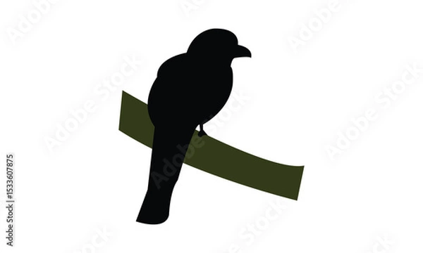 Fototapeta Amazonian trogon bird Silhouette Design  And Vector Illustration. 
