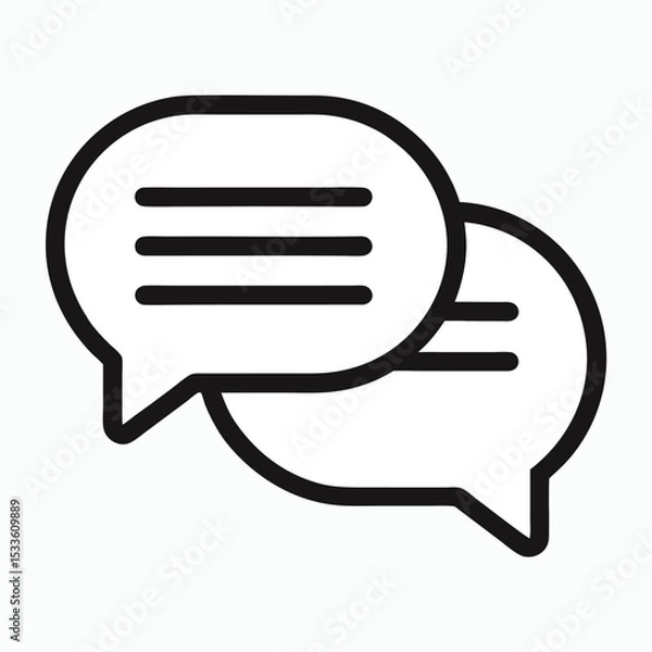 Obraz speech bubble icon for web chat and communication