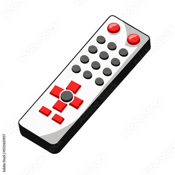 Obraz Retro style television remote control illustration