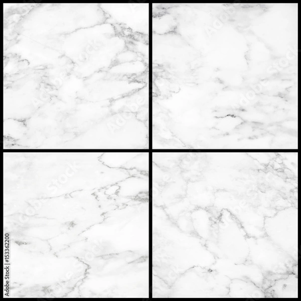 Fototapeta White marble texture background pattern with high resolution