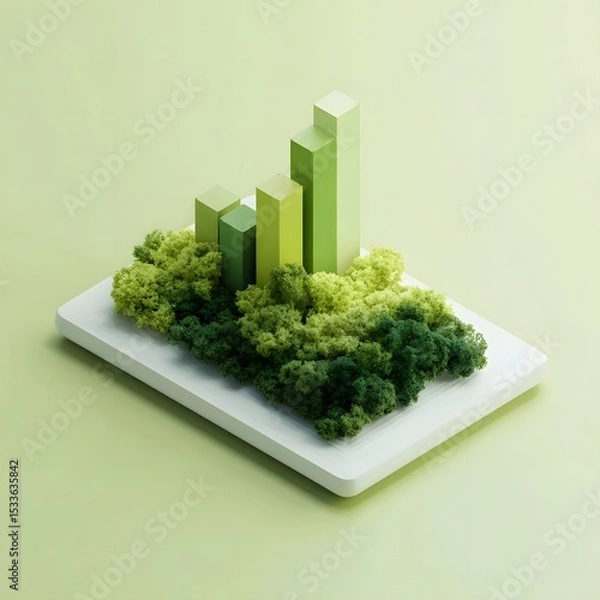 Fototapeta Eco friendly data visualization platform