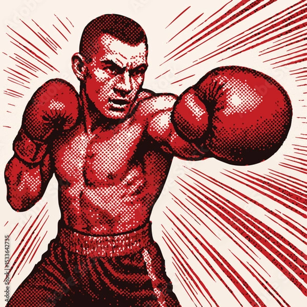 Obraz boxer with boxing gloves