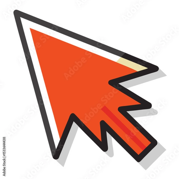 Fototapeta red arrow icon