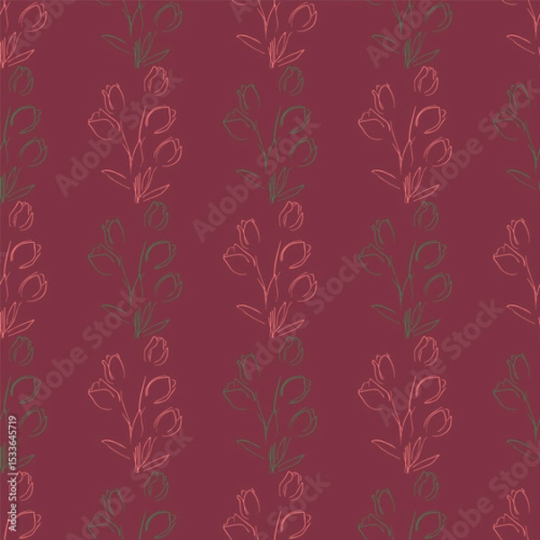 Fototapeta tulip_outline_3-04.eps