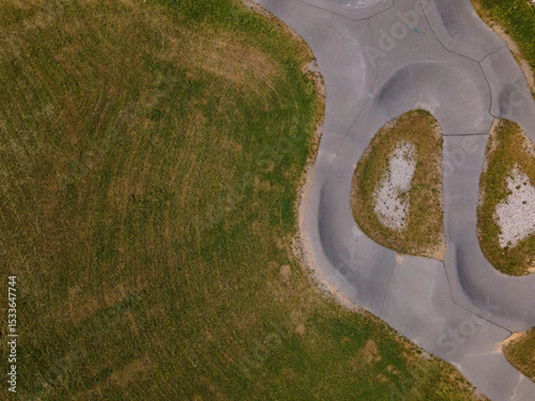 Fototapeta Pumptrack for BMX and MTB in Ljubljana