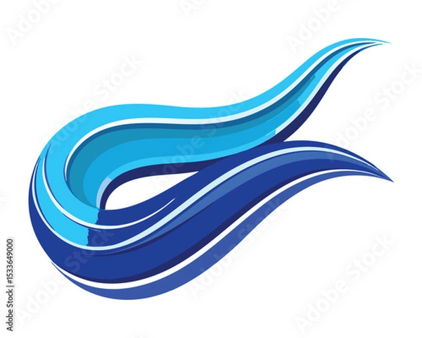 Fototapeta abstract vector illustration of a wave