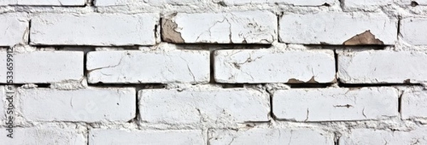 Fototapeta Whitewashed brick wall texture