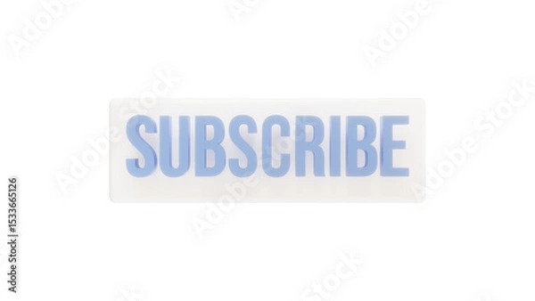 Fototapeta subscribe button white on transparent background