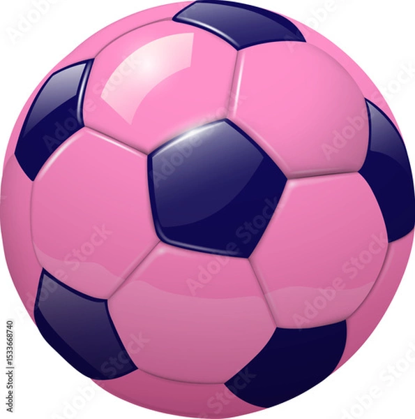 Fototapeta soccer ball 3D icon isolated, gray black.