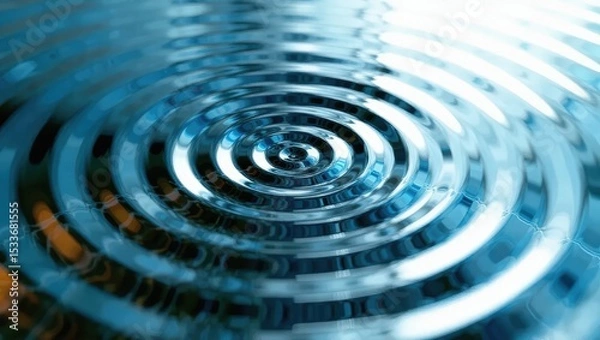 Fototapeta Water Ripple Concentric Wave Pattern