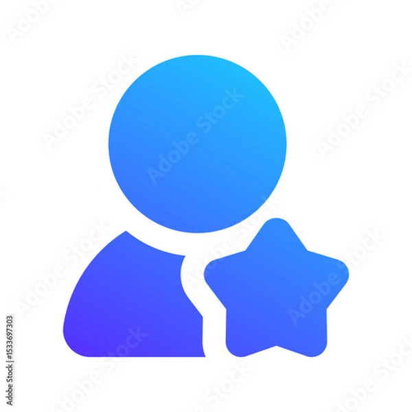 Fototapeta user role gradient fill icon