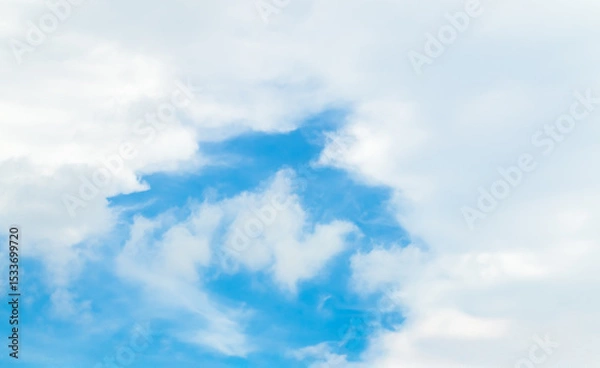 Fototapeta Sky cloud blue nature background paronama web cloudy summer winter season day, light beauty horizon spring brigth gradient calm abstract backdrop air nature view wallpaper landscape environment.