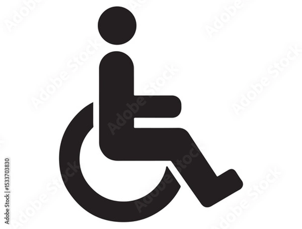 Obraz  HANDICAP ICON SILHOUETTE