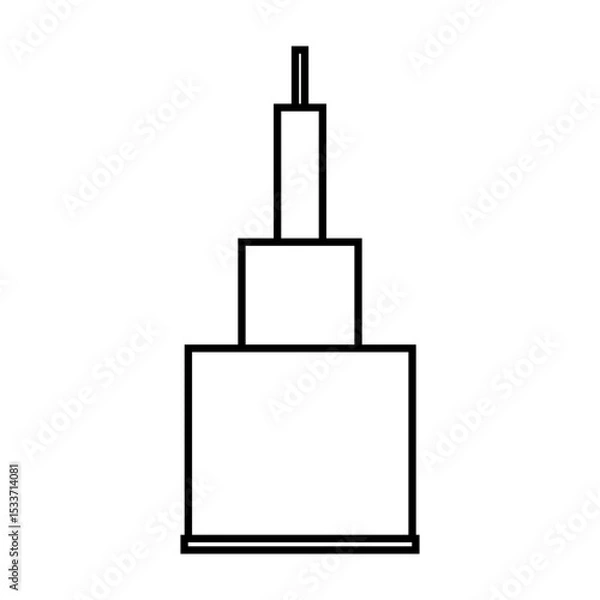 Fototapeta Skyscraper icon vector. Building illustration sign. high-rise building symbol. architecture logo.