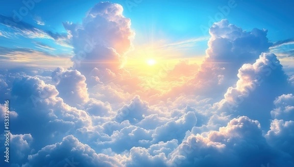 Fototapeta Vast Sky with Giant Clouds: A Sense of Freedom and Space
