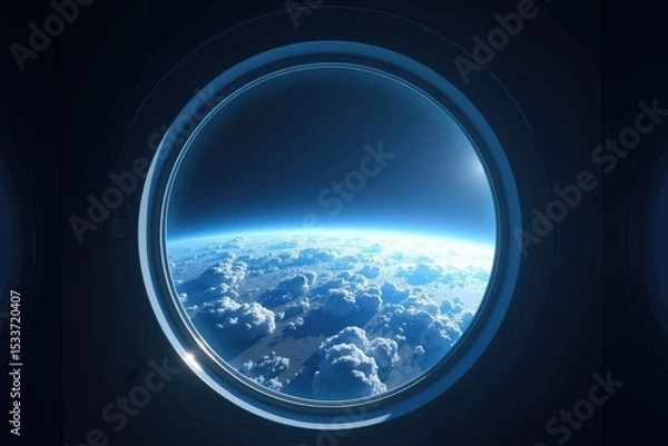Fototapeta Earth from Space A View from an Orbital Window