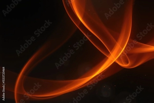 Obraz Fiery Abstract Swirls Orange Smoke Design