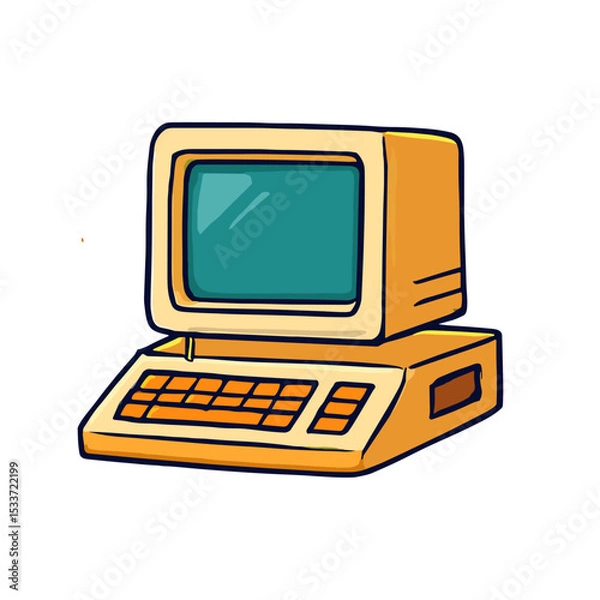 Fototapeta vintage computer