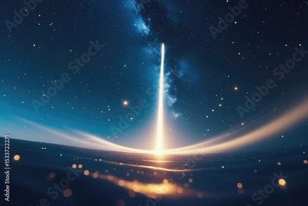 Obraz Rocket Launch Night Sky Ascent Space Exploration