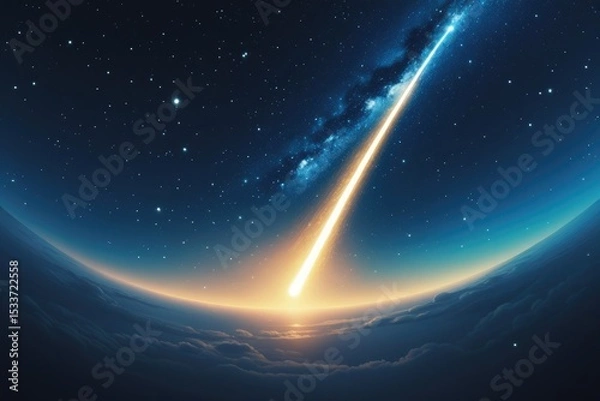 Obraz Meteor Shower Night Sky Phenomenon  Cosmic Event