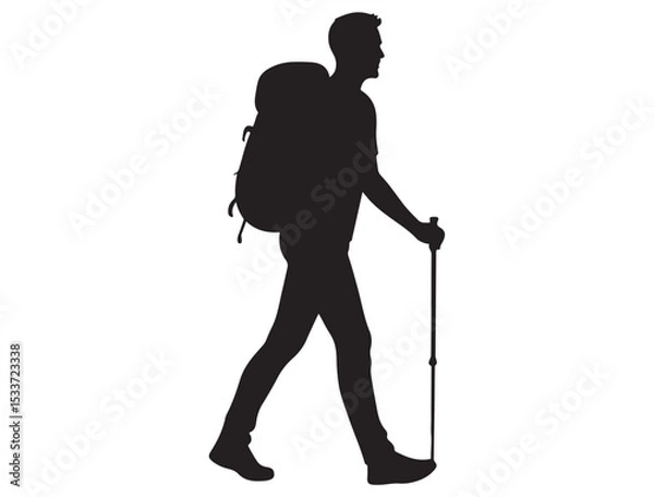 Fototapeta HIKING SILHOUETTE 