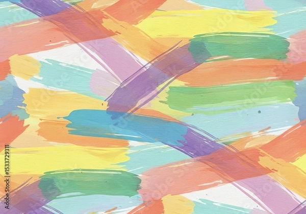 Obraz Colorful brush strokes creating a vibrant and textured abstract background with a playful and artistic feel