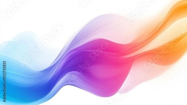 Fototapeta Abstract colorful waves flowing seamlessly.  Vibrant hues of blue, purple, pink, and orange create a dynamic and elegant design.