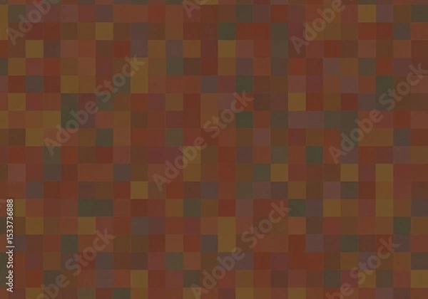 Obraz Abstract pixelated background with shades of brown and green creating a mosaic pattern design