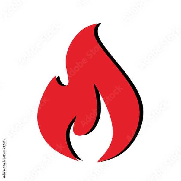 Obraz Fire Flame Logo Icon Symbol Sign Design Element