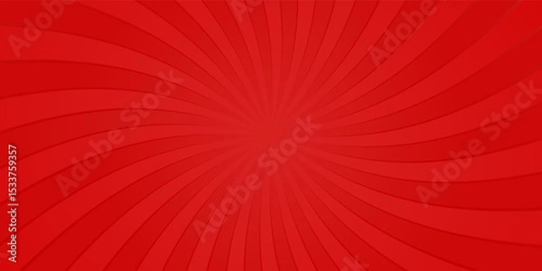 Fototapeta Bright red rays background with 16:9 aspect ratio. Comics, pop art style. Vector, eps 10.