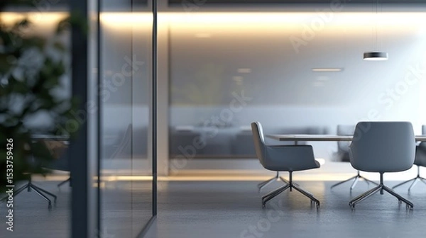 Obraz Modern Office Interior Design, Minimalist Conference Room