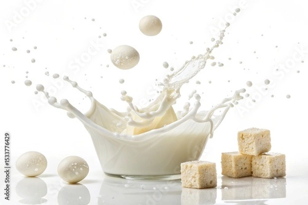 Obraz creamy splash and cubes