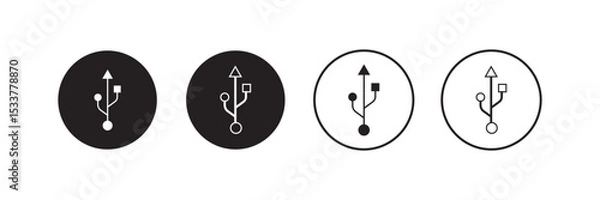 Fototapeta Vector usb flash drive vector icon. Usb icon set. Flash disk sign and symbol. usb vector icon, vector illustration.