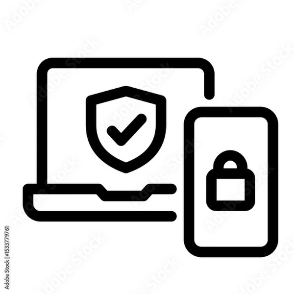 Fototapeta Two-Factor Authentication 2FA Icon for Security on Web Devices